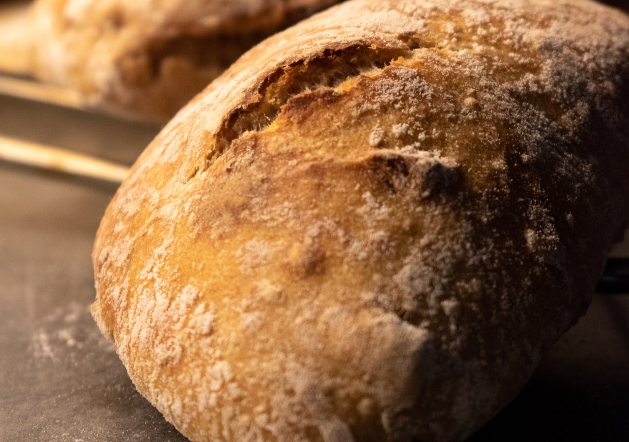 Fresh loaves of bread