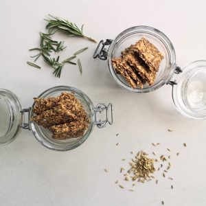 Flaxseed crackers