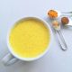 Mug of turmeric latte