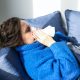 Immune health: woman with cold