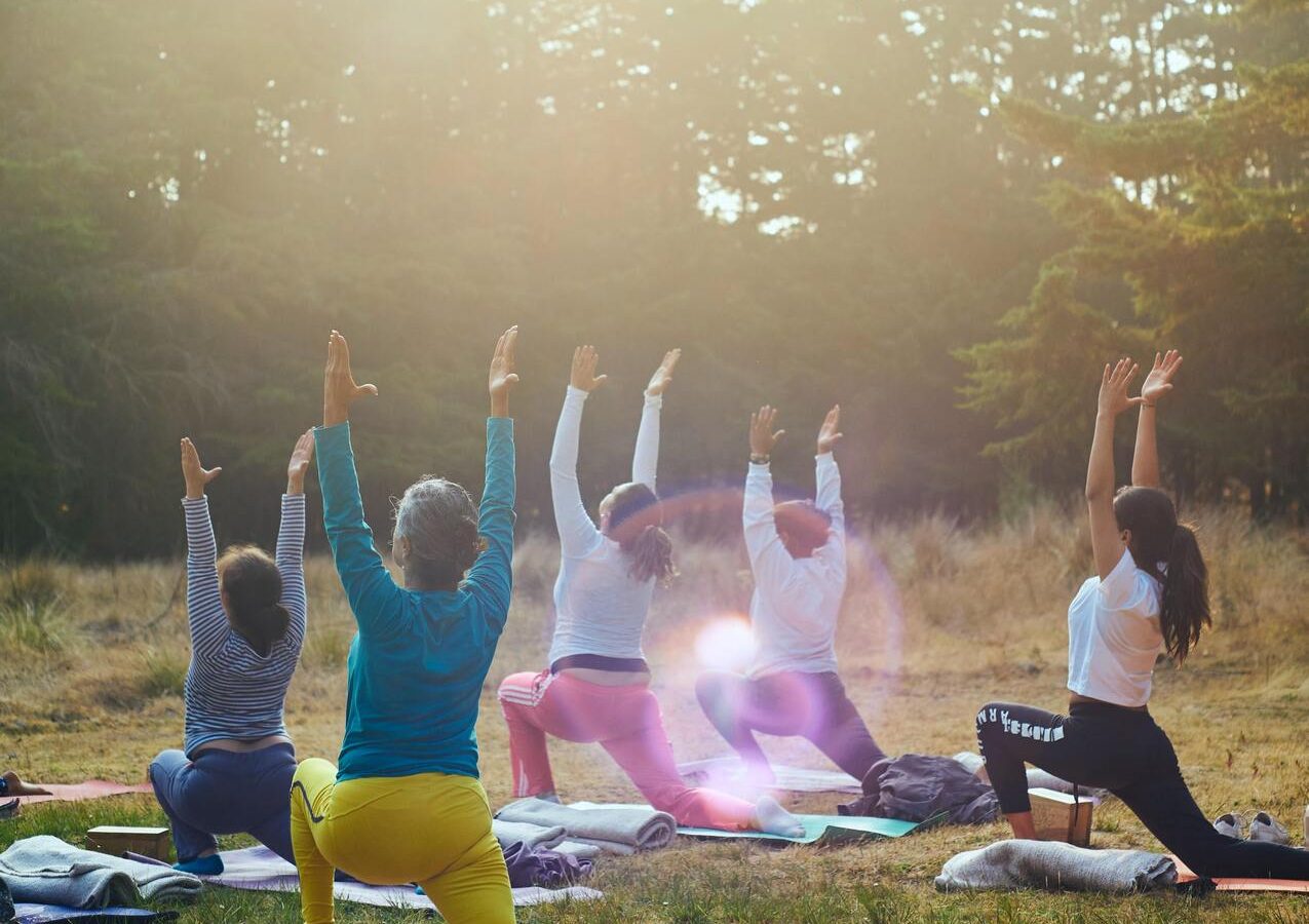 Get outside for gut health: yoga