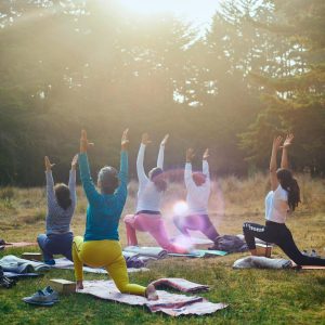 Get outside for gut health: yoga
