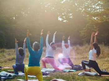 Get outside for gut health: yoga