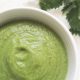 Bowl of cauliflower and nettle soup