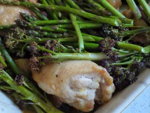 Traybake recipe: chicken asparagus and new potato